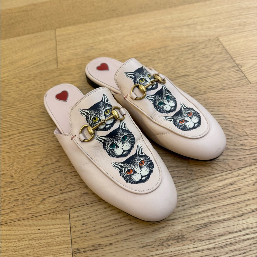 Gucci leather mules- pink